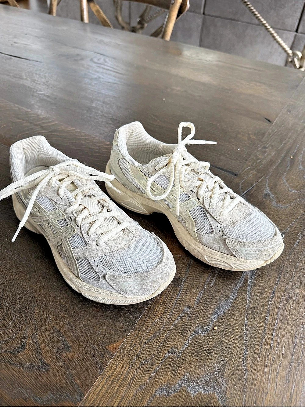 ASICS GEL-NYC Women's Athletic Sneakers in Cream and White